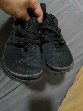 Nike Youth Black Slip-On Mesh Sneakers